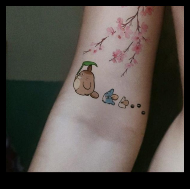 Savdabīgi čuksti: rotaļīgs un vieglprātīgs tetovējumu dizains