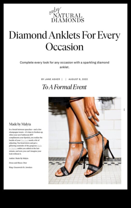 Dimanta sapņi: dzirksti un spīdēt ar žilbinošām dimanta potītēm