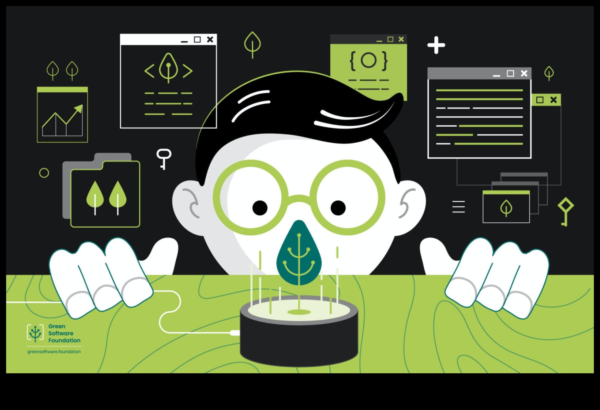 Zaļā koda māksla: radošas ilgtspējīgas izpētes amata apgūšana